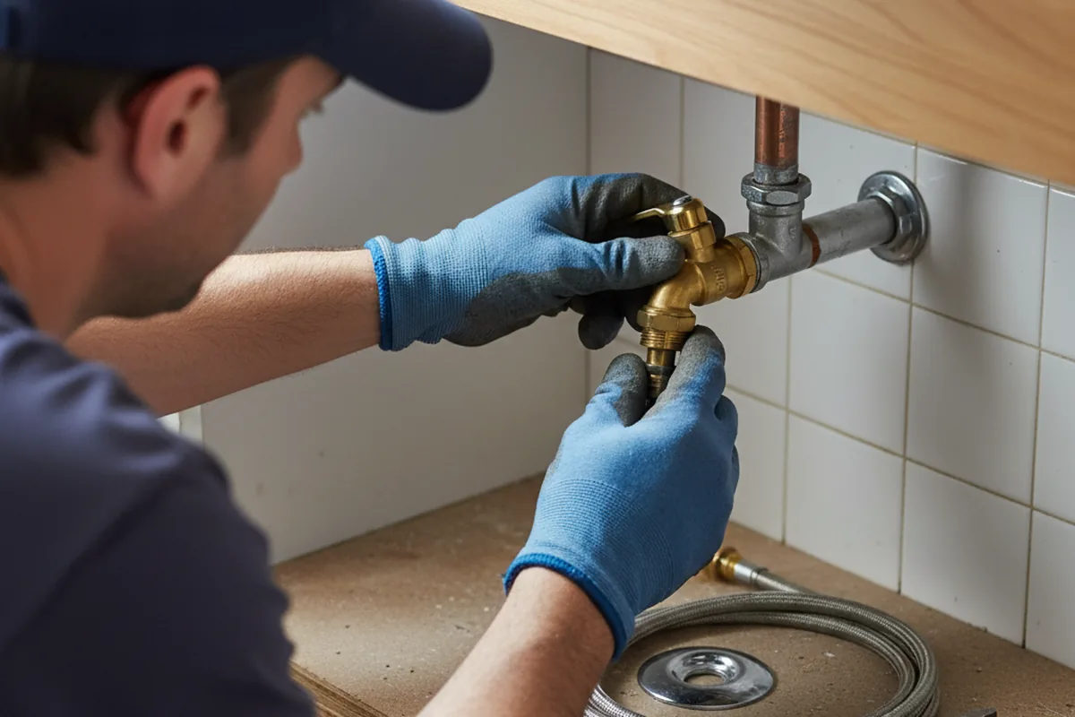Shutoff valve and fitting work during Faucet and Fixture Repair in Idleyld Park